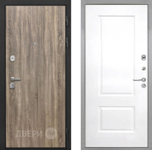 Входная металлическая Дверь Интекрон (INTECRON) Гектор Дуб Турин Альба Роял Вуд белый в Зарайске