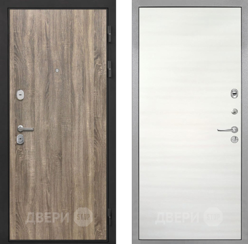 Входная металлическая Дверь Интекрон (INTECRON) Гектор Дуб Турин Гладкая Дуб сильвер поперечный в Зарайске