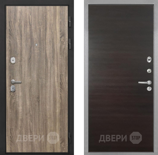 Входная металлическая Дверь Интекрон (INTECRON) Гектор Дуб Турин Гладкая Эковенге поперечный в Зарайске