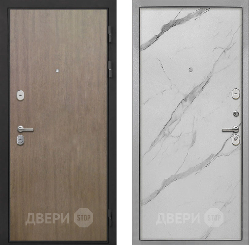 Входная металлическая Дверь Интекрон (INTECRON) Гектор Венге Коричневый Гладкая Мрамор натуральный арктик в Зарайске