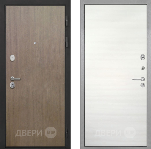 Входная металлическая Дверь Интекрон (INTECRON) Гектор Венге Коричневый Гладкая Дуб сильвер поперечный в Зарайске