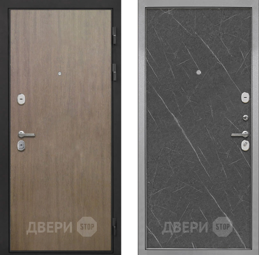 Входная металлическая Дверь Интекрон (INTECRON) Гектор Венге Коричневый Гладкая Гранит лава оникс в Зарайске