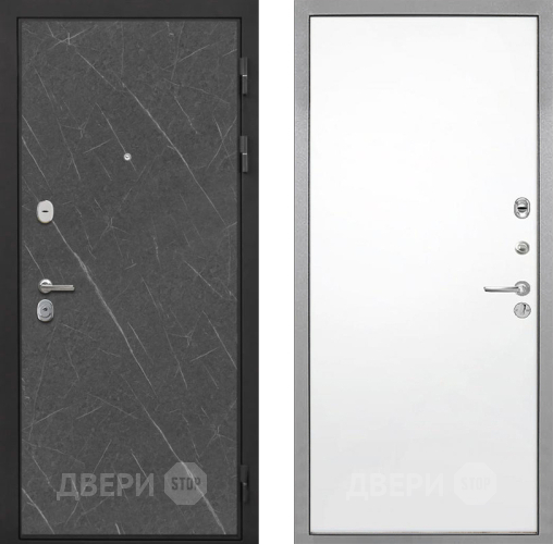 Входная металлическая Дверь Интекрон (INTECRON) Гектор Гранит Лава Оникс Гладкая Силк Сноу в Зарайске