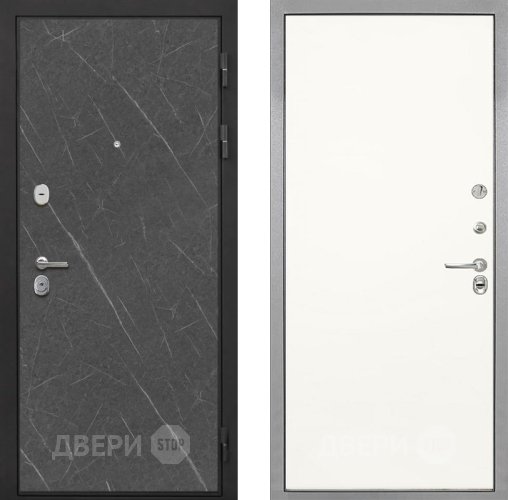 Входная металлическая Дверь Интекрон (INTECRON) Гектор Гранит Лава Оникс Гладкая Слоновая кость в Зарайске