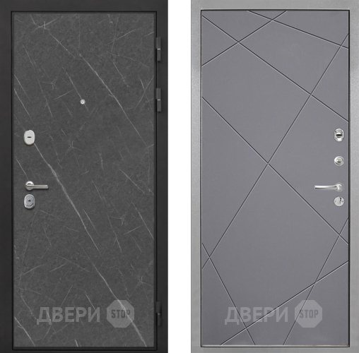 Входная металлическая Дверь Интекрон (INTECRON) Гектор Гранит Лава Оникс Лучи-М Графит софт в Зарайске
