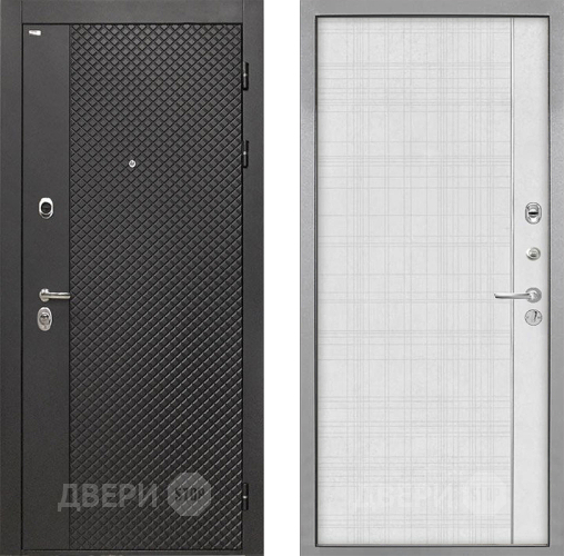 Входная металлическая Дверь Интекрон (INTECRON) Олимпия Black 4К В-07 с молдингом Лофт белый в Зарайске