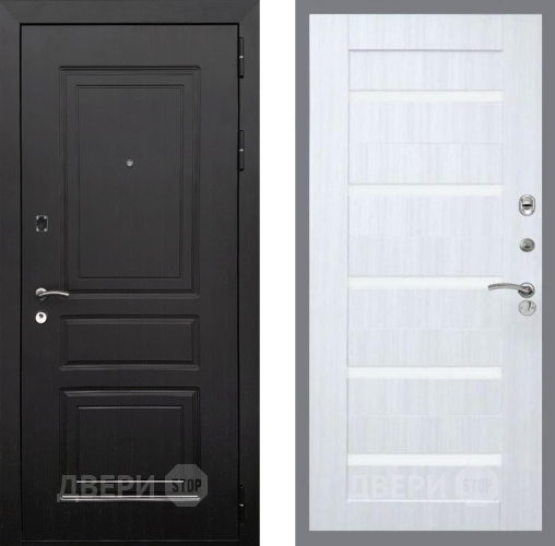 Входная металлическая Дверь Рекс (REX) 6 Венге СБ-14 стекло белое Сандал белый в Зарайске