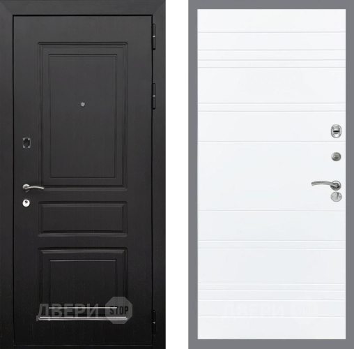 Входная металлическая Дверь Рекс (REX) 6 Венге Line Силк Сноу в Зарайске