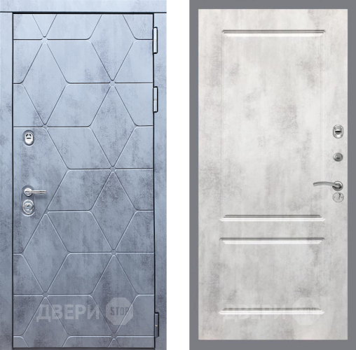 Входная металлическая Дверь Рекс (REX) 28 FL-117 Бетон светлый в Зарайске