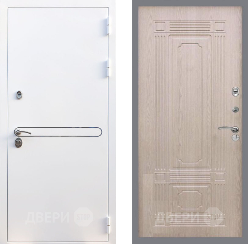 Входная металлическая Дверь Рекс (REX) 27 FL-2 Беленый дуб в Зарайске