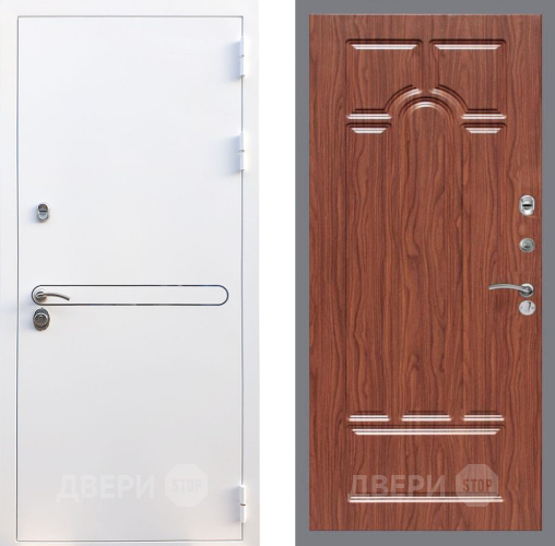 Входная металлическая Дверь Рекс (REX) 27 FL-58 орех тисненый в Зарайске