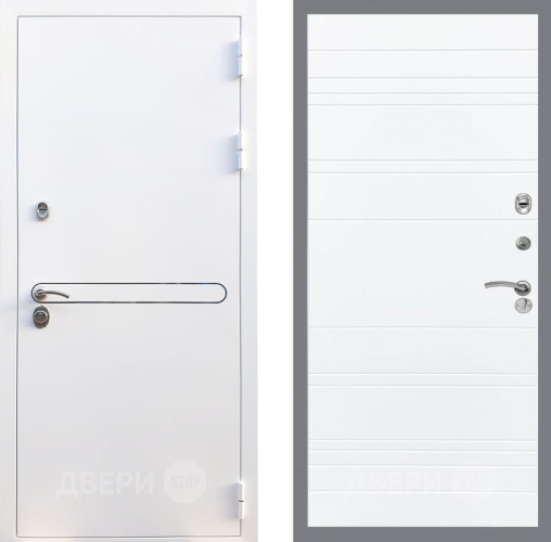 Входная металлическая Дверь Рекс (REX) 27 Line Силк Сноу в Зарайске