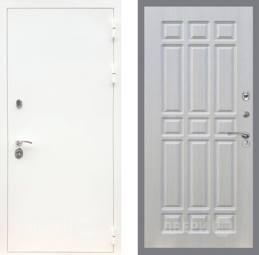 Входная металлическая Дверь Рекс (REX) 5 Белая Шагрень FL-33 Лиственница беж в Зарайске