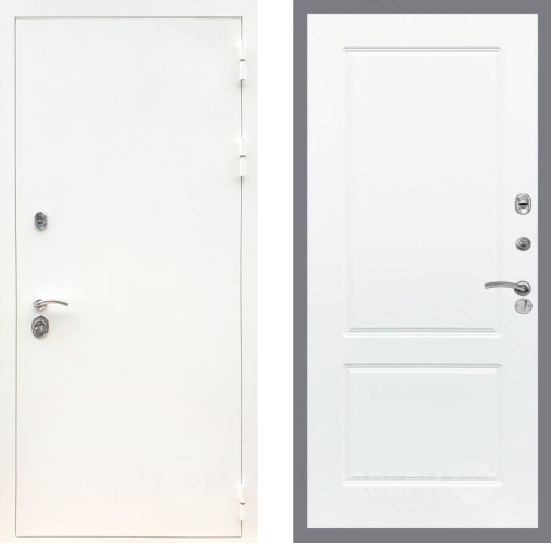 Входная металлическая Дверь Рекс (REX) 5 Белая Шагрень FL-117 Силк Сноу в Зарайске