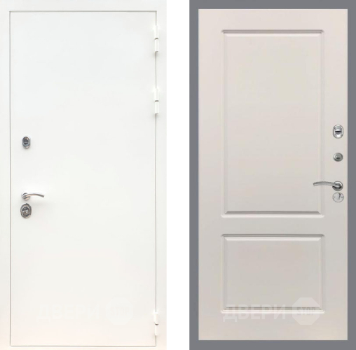 Входная металлическая Дверь Рекс (REX) 5 Белая Шагрень FL-117 Шампань в Зарайске