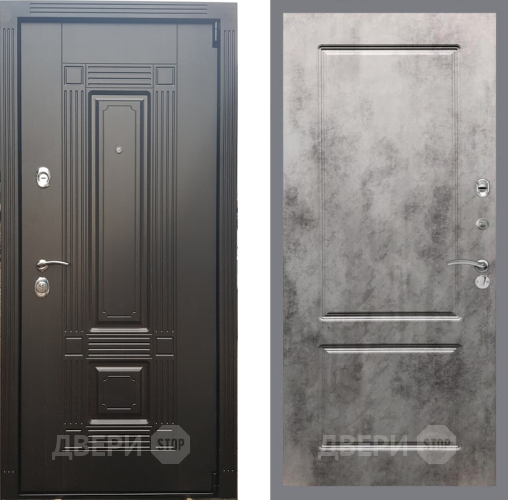 Входная металлическая Дверь Рекс (REX) 9 FL-117 Бетон темный в Зарайске