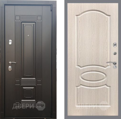 Входная металлическая Дверь Рекс (REX) 9 FL-128 Беленый дуб в Зарайске