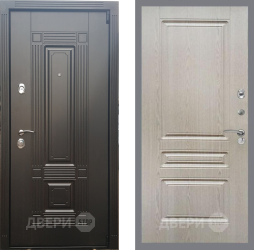 Входная металлическая Дверь Рекс (REX) 9 FL-243 Беленый дуб в Зарайске