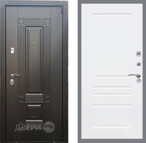 Входная металлическая Дверь Рекс (REX) 9 FL-243 Силк Сноу в Зарайске