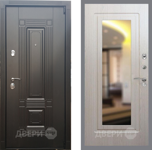 Входная металлическая Дверь Рекс (REX) 9 FLZ-120 Беленый дуб в Зарайске