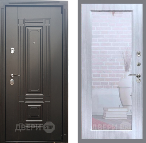 Дверь Рекс (REX) 9 Зеркало Пастораль Сандал белый в Зарайске