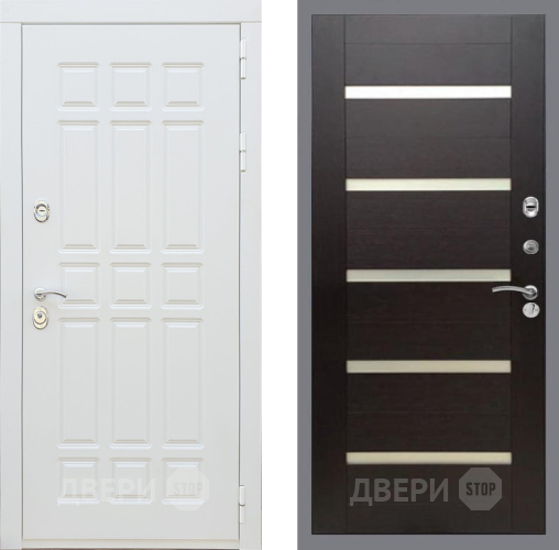 Дверь Рекс (REX) 8 Силк Сноу СБ-14 стекло белое венге поперечный в Зарайске