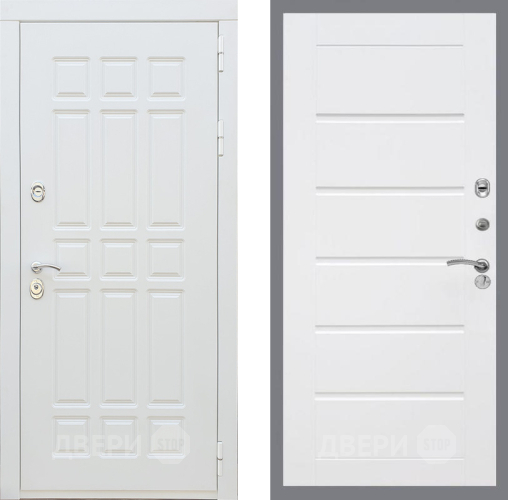 Дверь Рекс (REX) 8 Силк Сноу Сити Белый ясень в Зарайске