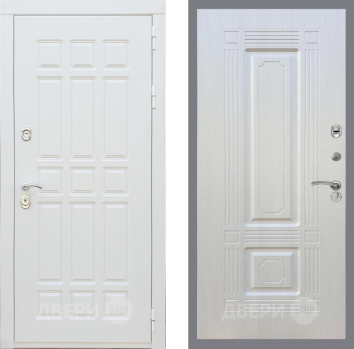 Входная металлическая Дверь Рекс (REX) 8 Силк Сноу FL-2 Лиственница беж в Зарайске