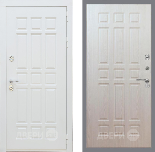 Входная металлическая Дверь Рекс (REX) 8 Силк Сноу FL-33 Беленый дуб в Зарайске