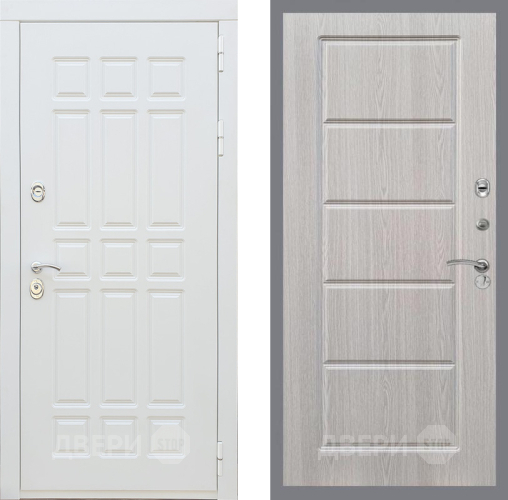 Входная металлическая Дверь Рекс (REX) 8 Силк Сноу FL-39 Беленый дуб в Зарайске