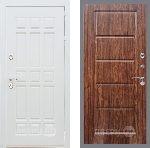 Входная металлическая Дверь Рекс (REX) 8 Силк Сноу FL-39 орех тисненый в Зарайске