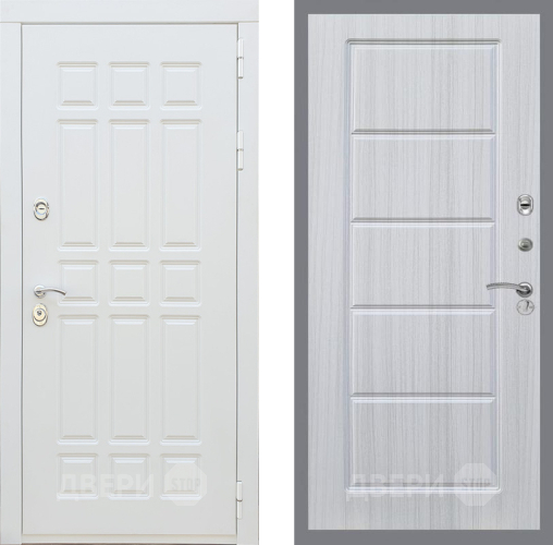 Входная металлическая Дверь Рекс (REX) 8 Силк Сноу FL-39 Сандал белый в Зарайске