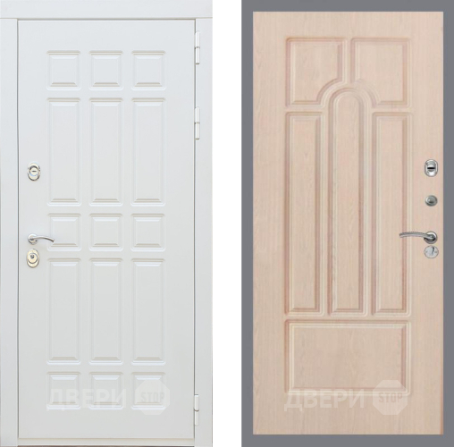 Входная металлическая Дверь Рекс (REX) 8 Силк Сноу FL-58 Беленый дуб в Зарайске