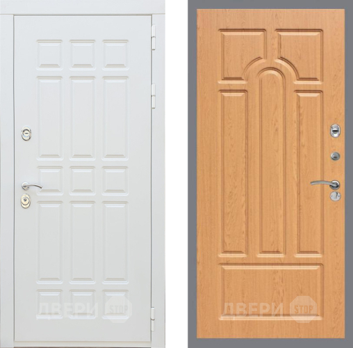 Входная металлическая Дверь Рекс (REX) 8 Силк Сноу FL-58 Дуб в Зарайске