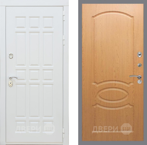 Входная металлическая Дверь Рекс (REX) 8 Силк Сноу FL-128 Дуб в Зарайске