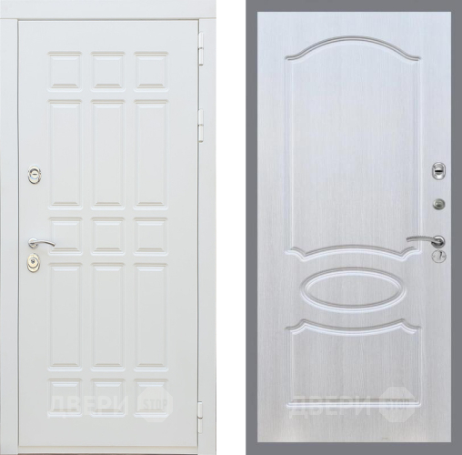 Входная металлическая Дверь Рекс (REX) 8 Силк Сноу FL-128 Лиственница беж в Зарайске