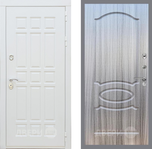 Входная металлическая Дверь Рекс (REX) 8 Силк Сноу FL-128 Сандал грей в Зарайске