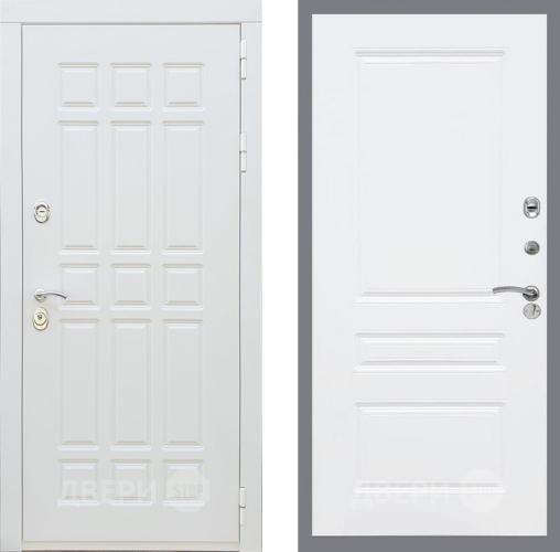 Входная металлическая Дверь Рекс (REX) 8 Силк Сноу FL-243 Силк Сноу в Зарайске