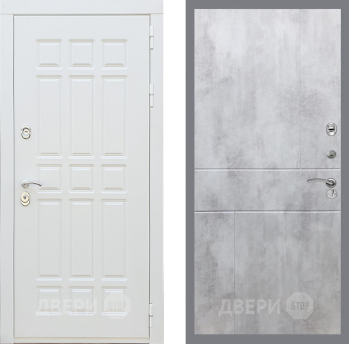 Входная металлическая Дверь Рекс (REX) 8 Силк Сноу FL-290 Бетон светлый в Зарайске