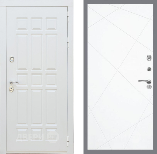 Входная металлическая Дверь Рекс (REX) 8 Силк Сноу FL-291 Силк Сноу в Зарайске