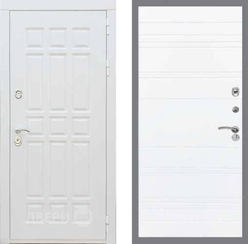 Входная металлическая Дверь Рекс (REX) 8 Силк Сноу Line Силк Сноу в Зарайске