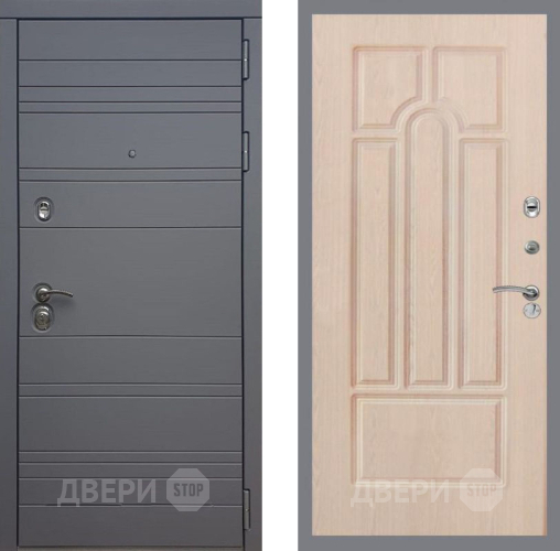 Входная металлическая Дверь Рекс (REX) 14 силк титан FL-58 Беленый дуб в Зарайске