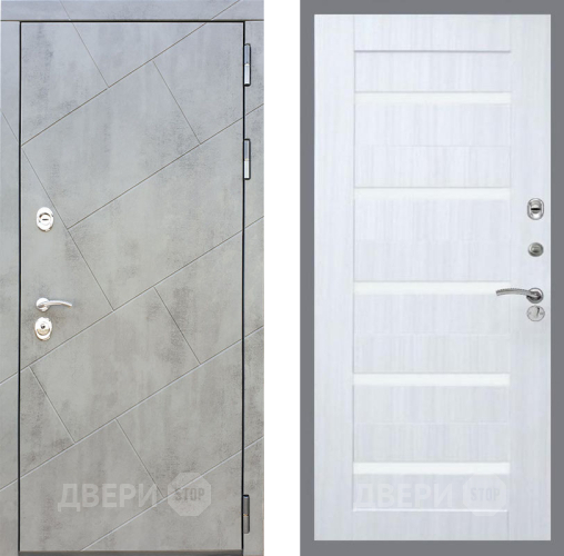 Дверь Рекс (REX) 22 СБ-14 стекло белое Сандал белый в Зарайске