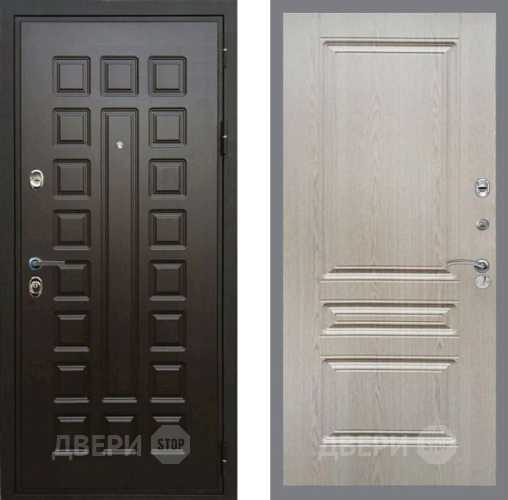 Входная металлическая Дверь Рекс (REX) Премиум 3к FL-243 Беленый дуб в Зарайске