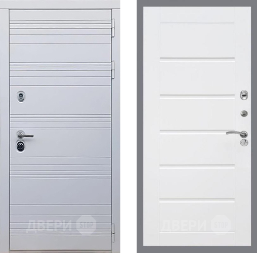Входная металлическая Дверь Рекс (REX) 14 Силк Сноу Сити Белый ясень в Зарайске