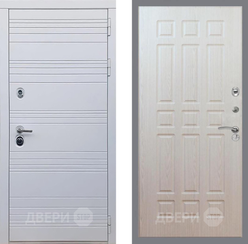 Входная металлическая Дверь Рекс (REX) 14 Силк Сноу FL-33 Беленый дуб в Зарайске