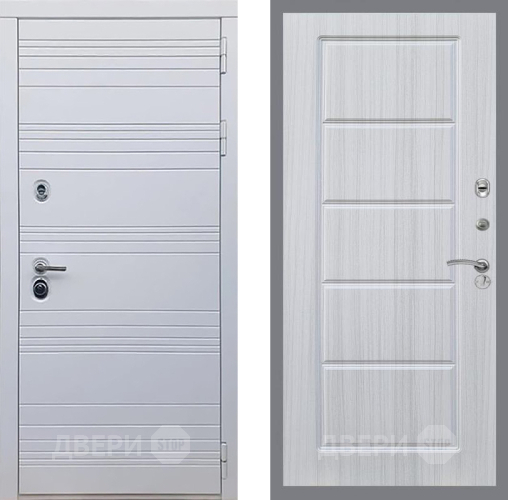 Входная металлическая Дверь Рекс (REX) 14 Силк Сноу FL-39 Сандал белый в Зарайске