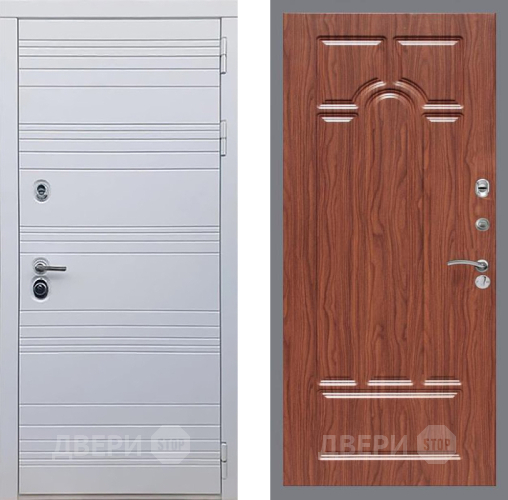 Входная металлическая Дверь Рекс (REX) 14 Силк Сноу FL-58 орех тисненый в Зарайске