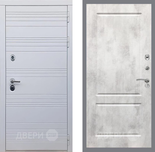 Входная металлическая Дверь Рекс (REX) 14 Силк Сноу FL-117 Бетон светлый в Зарайске