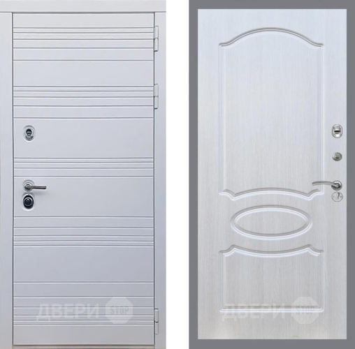 Входная металлическая Дверь Рекс (REX) 14 Силк Сноу FL-128 Лиственница беж в Зарайске